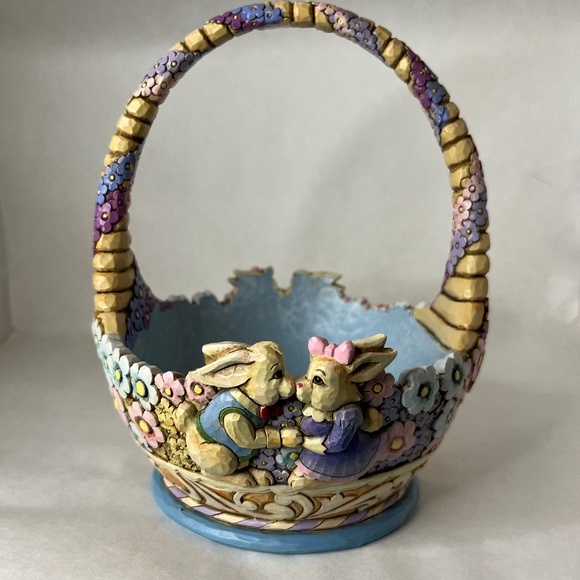 Jim Shore 4023994 "Honey Bunny" 2010 Easter Basket